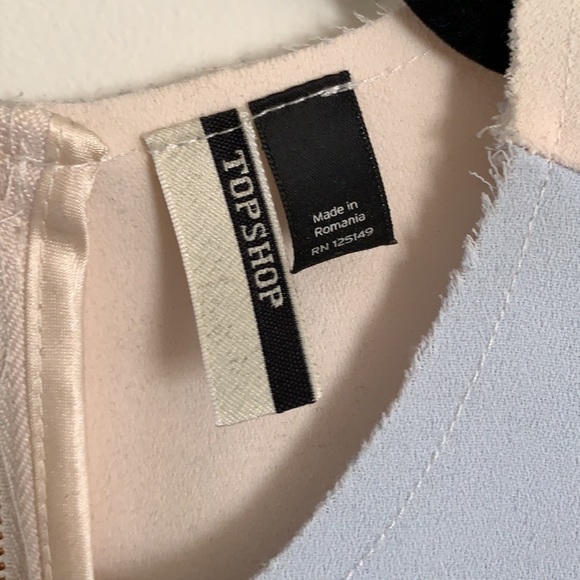 TOPSHOP Raw Edge Color block Tank Top Size US 4 - Picture 4 of 9